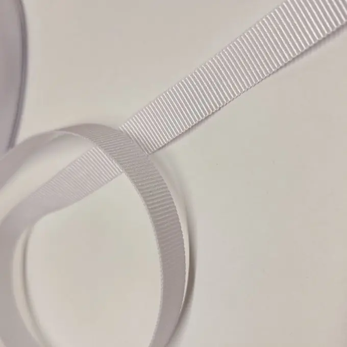 Im Trend Schweres grobkörniges Band Polyester 10 mm weiß