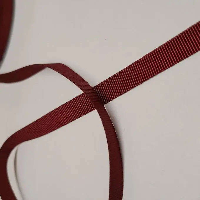 Schweres grobkörniges Band Polyester 10 mm bordeauxrot Premium