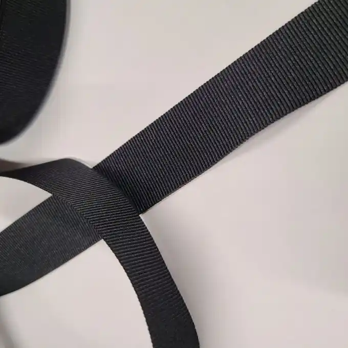 Online Kaufen Schweres grobkörniges Band Polyester 25 mm schwarz