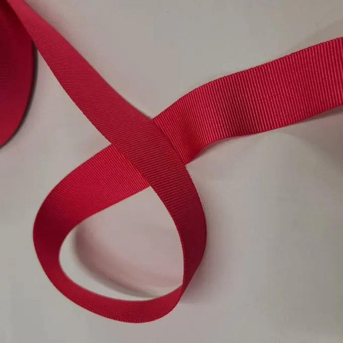 Schweres grobkörniges Band Polyester 25 mm fuchsia Sichere Zahlung