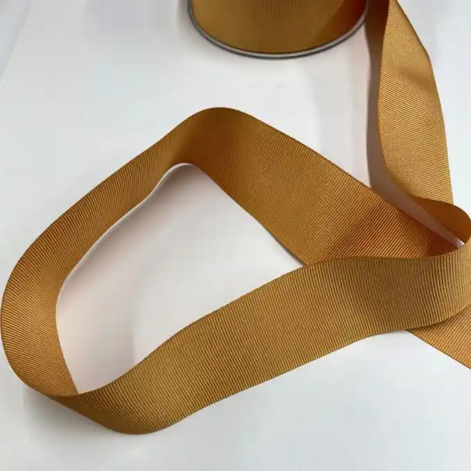 Geld-Zurück-Garantie Schweres grobkörniges Band Polyester 38 mm karamell
