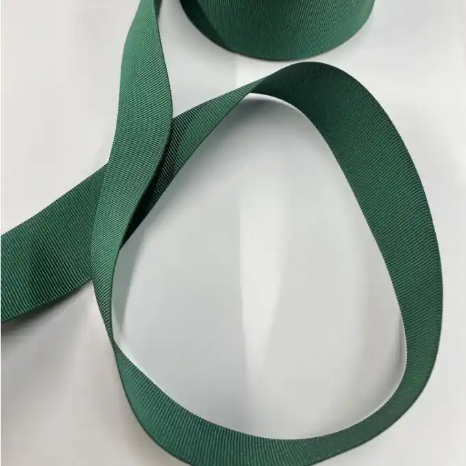 Aktuell Schweres grobkörniges Band Polyester 38 mm grün
