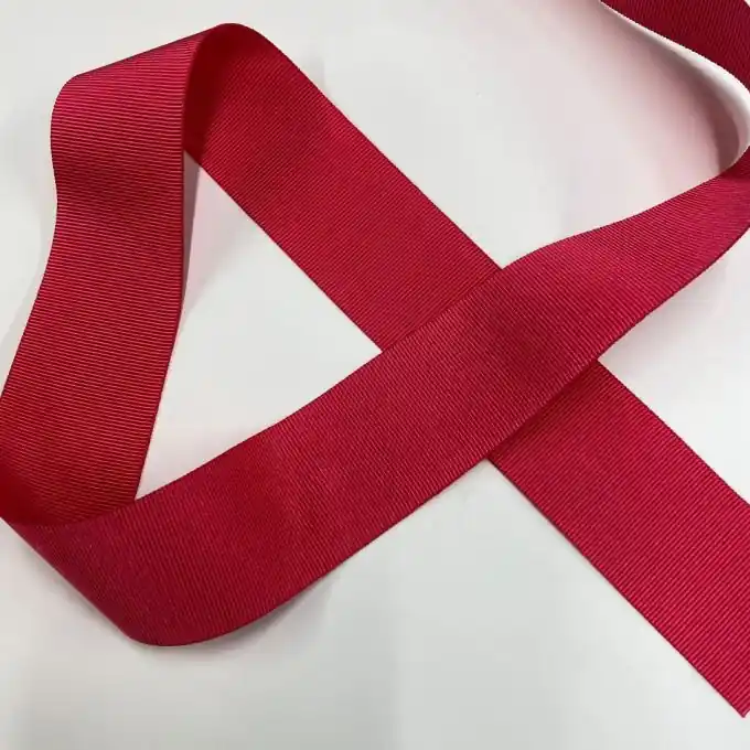 Ausverkauf Schweres grobkörniges Band Polyester 38 mm fuchsia