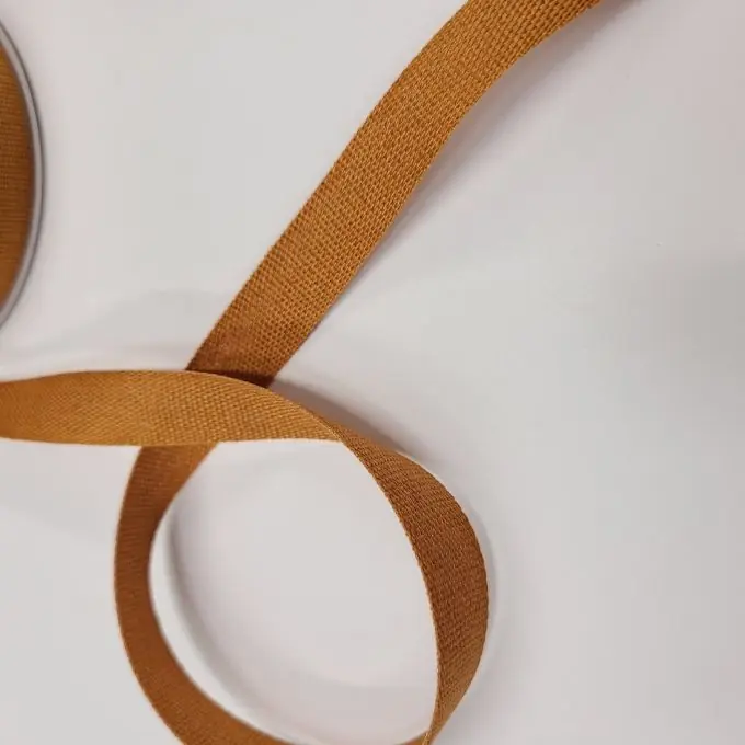 Neue Ware Band Leinen-Baumwolle 15 mm orange