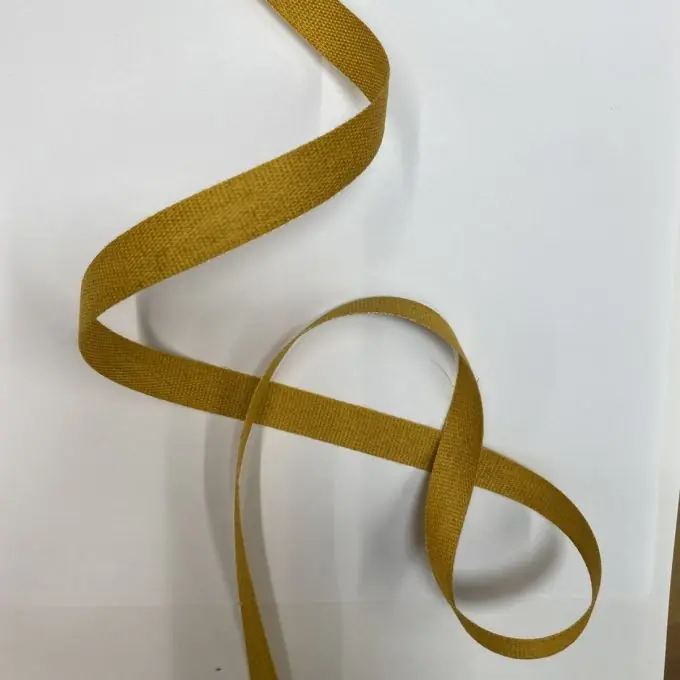 Neue Ware Band Leinen-Baumwolle 15 mm senfgelb