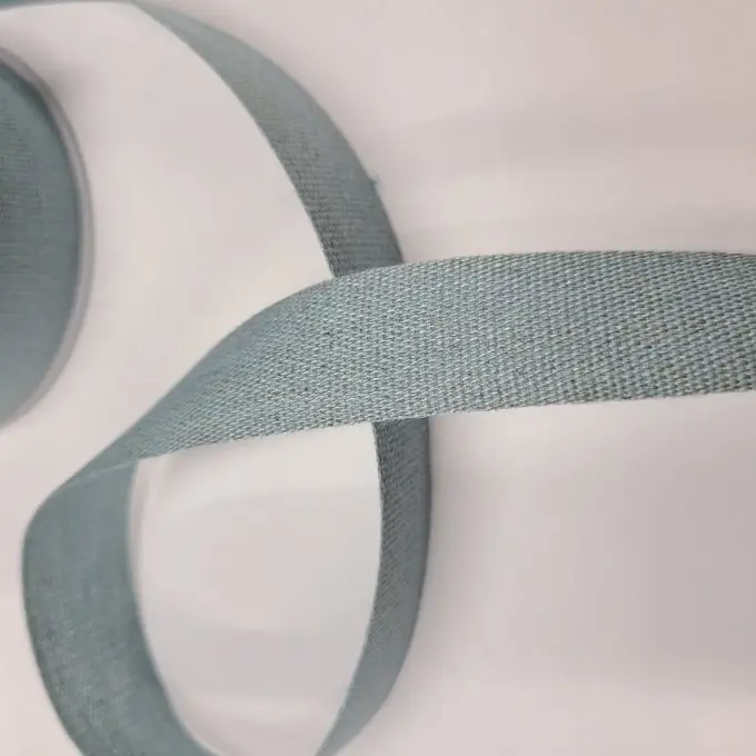Band Leinen-Baumwolle 25 mm himmelblau Begrenztes Angebot