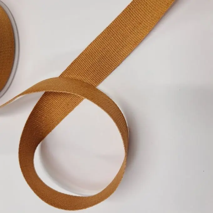 Band Leinen-Baumwolle 25 mm orange Echt