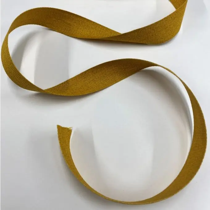 Band Leinen-Baumwolle 25 mm senfgelb Sichere Zahlung