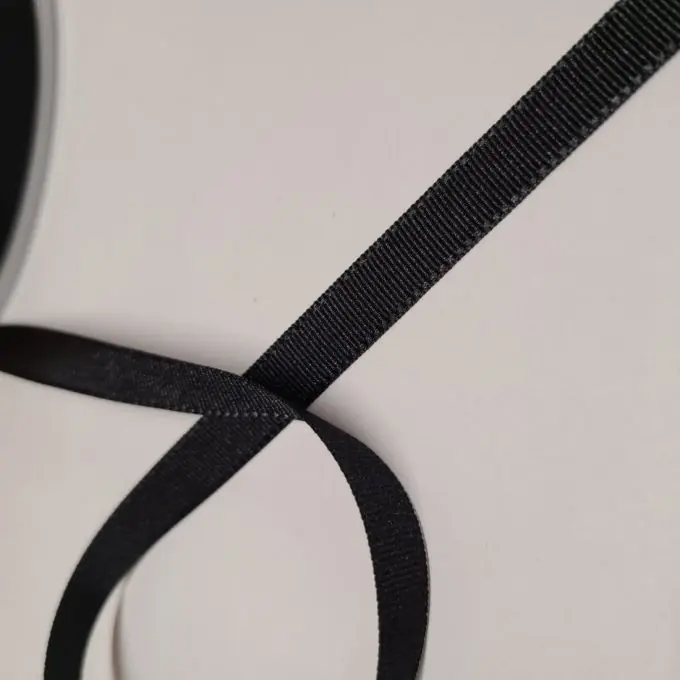 Band Polyester gestreift 10 mm schwarz Schneller Versand