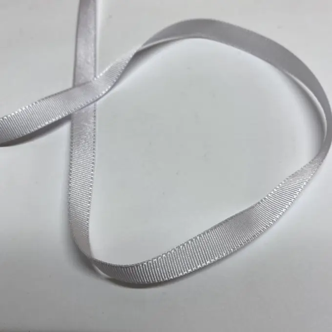 Band Polyester gestreift 10 mm weiß Exklusiv