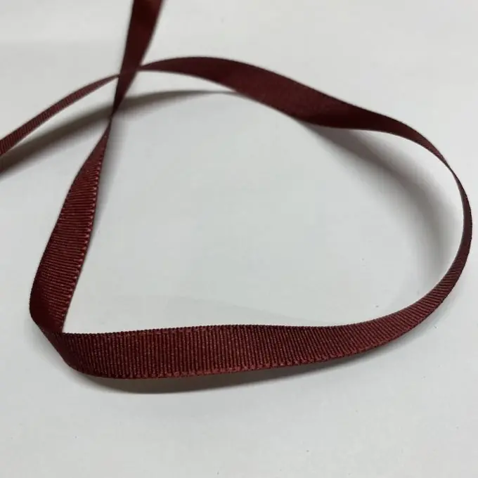 Band Polyester gestreift 10 mm bordeauxrot Neue Ware