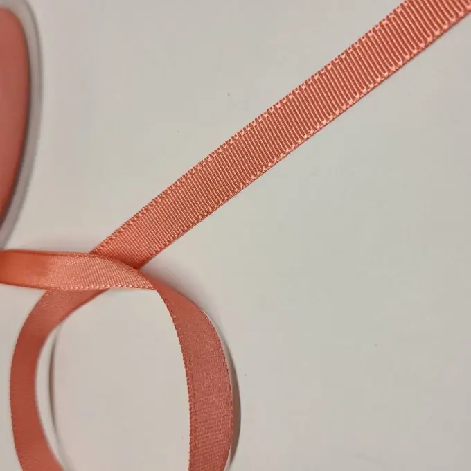 Band Polyester gestreift 10 mm lachsfarben Weltweiter Versand