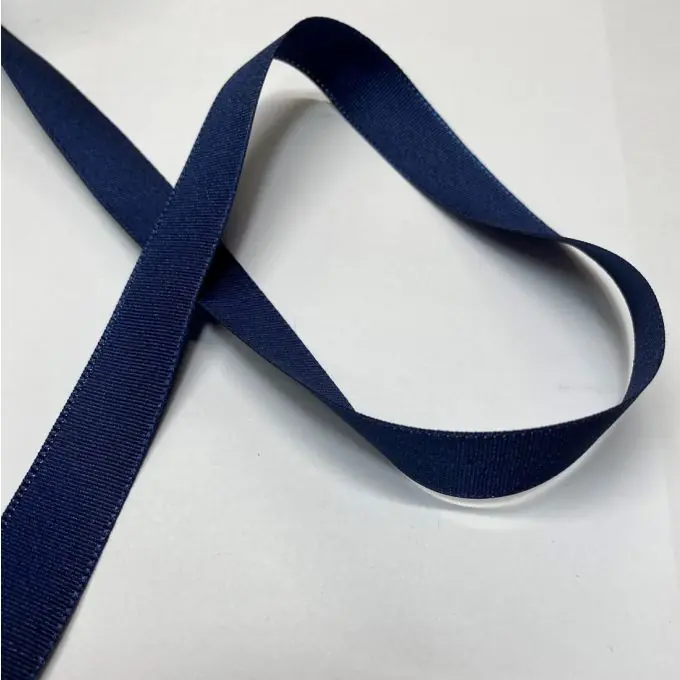 Im Trend Band Polyester gestreift 16 mm marineblau