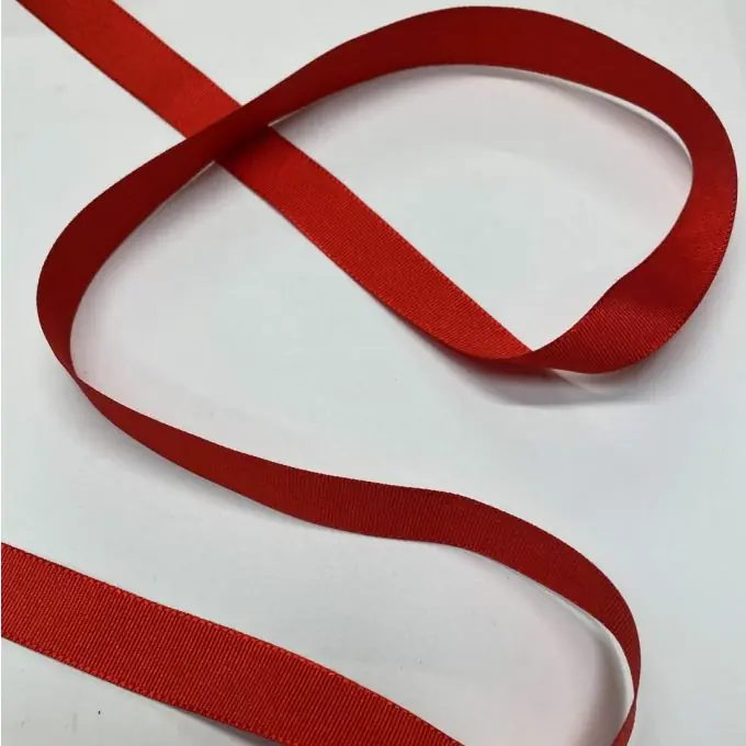 Heute Kaufen Band Polyester gestreift 16 mm rot