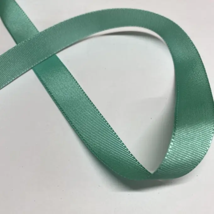 Kostenloser Versand Band Polyester gestreift 16 mm seegrün