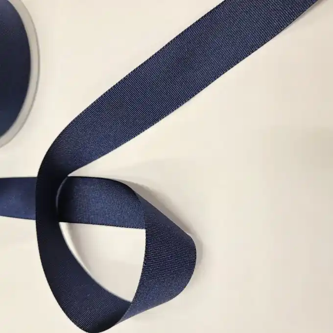 Band Polyester gestreift 25 mm marineblau Großhandel