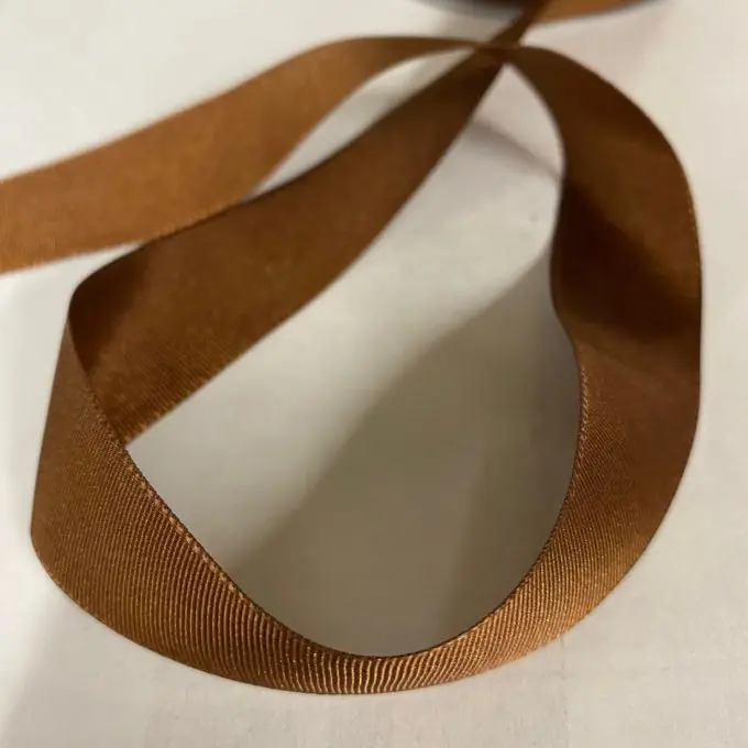 Band Polyester gestreift 25 mm braun Kostenloser Rückversand