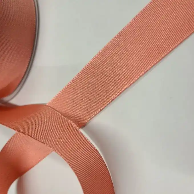 Band Polyester gestreift 25 mm lachsfarben Expressversand