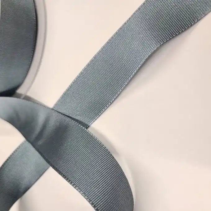 Preis Gesenkt Band Polyester gestreift 25 mm grau