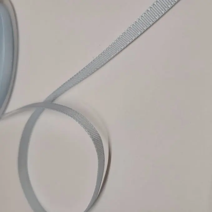 Hochwertig Band Polyester gestreift 6 mm babyblau