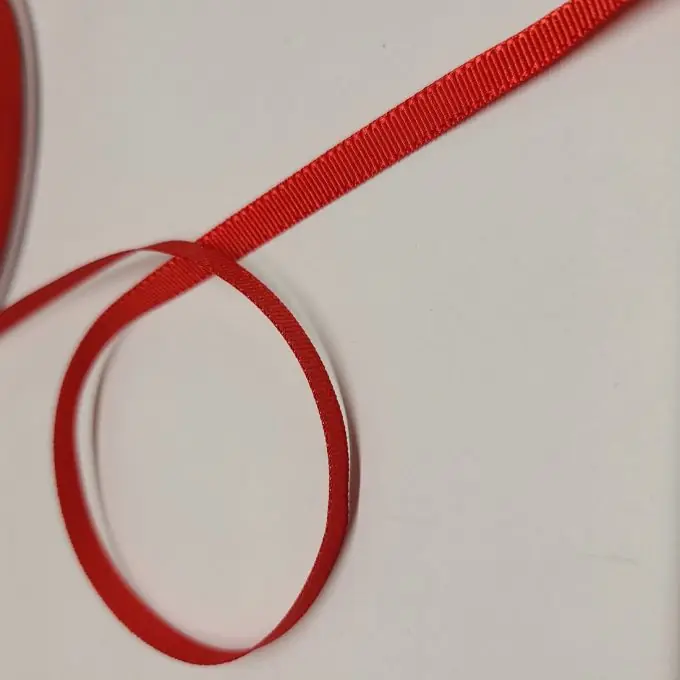 Exklusiv Band Polyester gestreift 6 mm rot