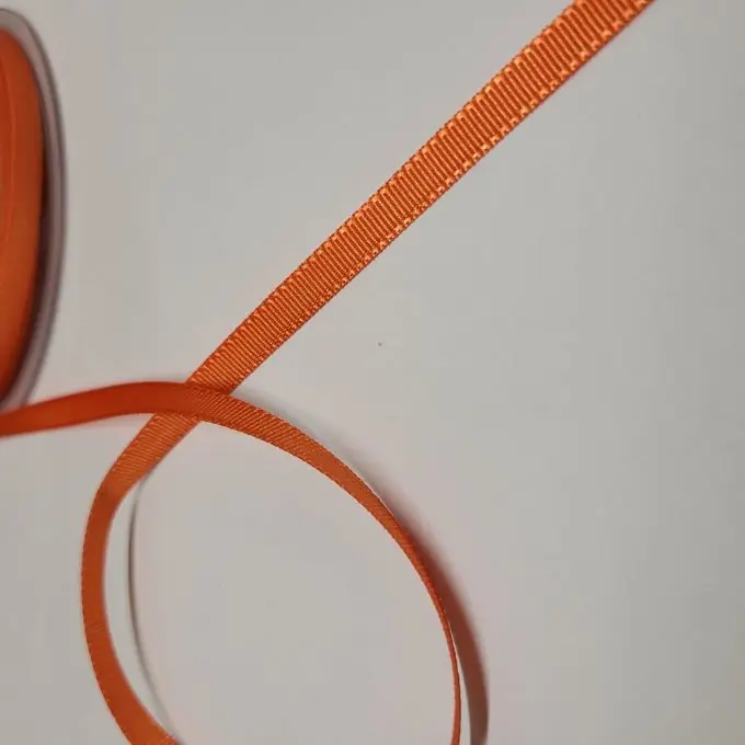 Neue Ware Band Polyester gestreift 6 mm orange