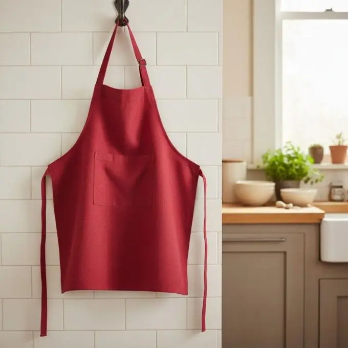 Geprüft Schürze Essentiel Rot