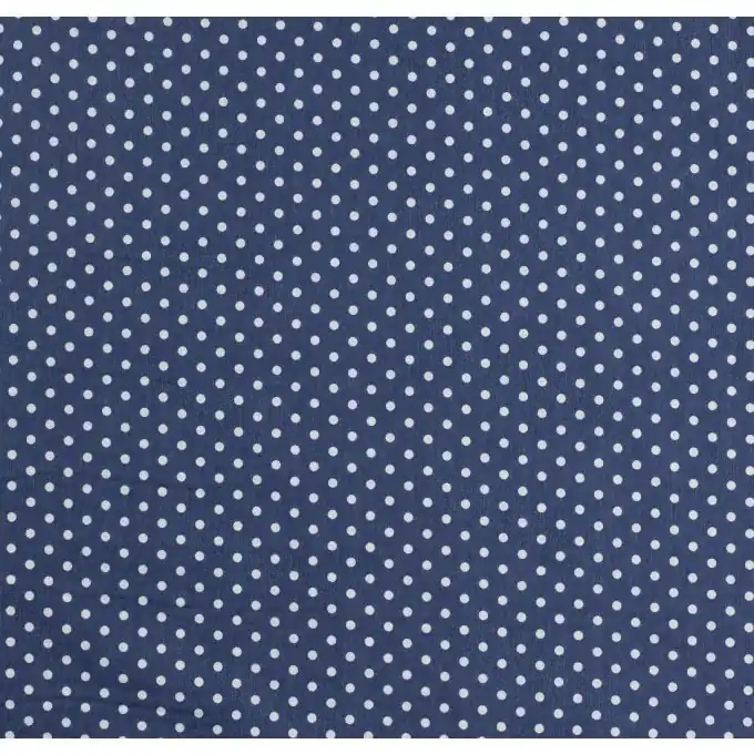 Jetzt Kaufen Jeansstoff Stretch Punkte Weiss