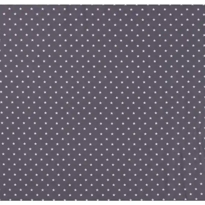 Jersey Baumwolle Stretch Sterne Grau Weiß Preisreduziert