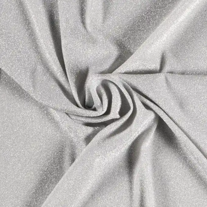 Original Jersey Lurex silber weiß