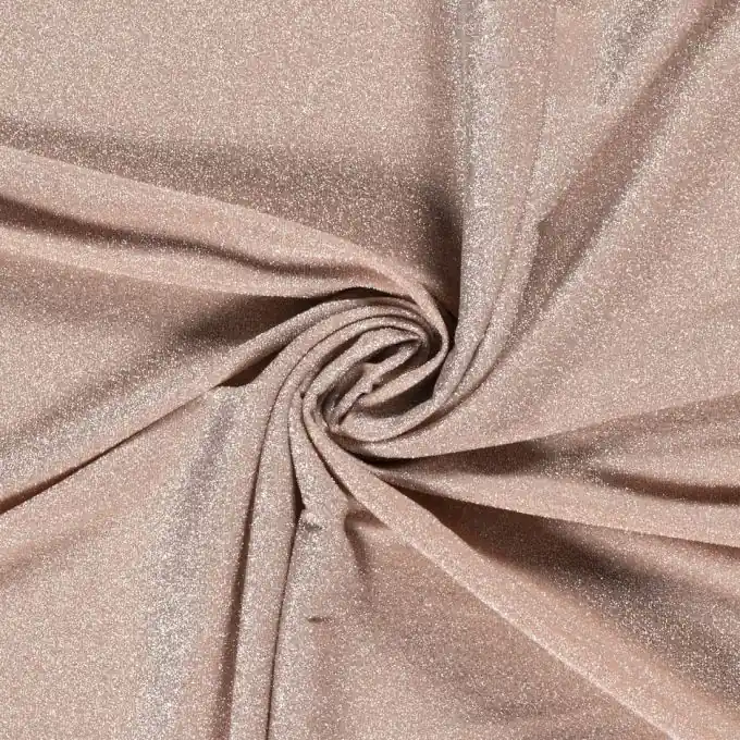 Direktkauf Jersey-Stoff Lurex blassrosa