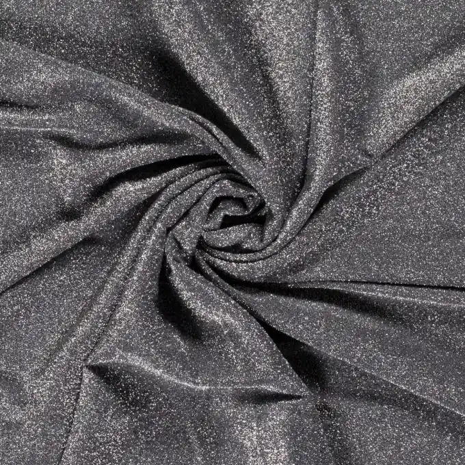 Jersey-Stoff silbern antharzit Ausverkauf