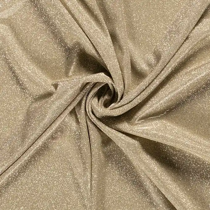 Goldfarbener Stretch-Paillettenstoff Jetzt Kaufen