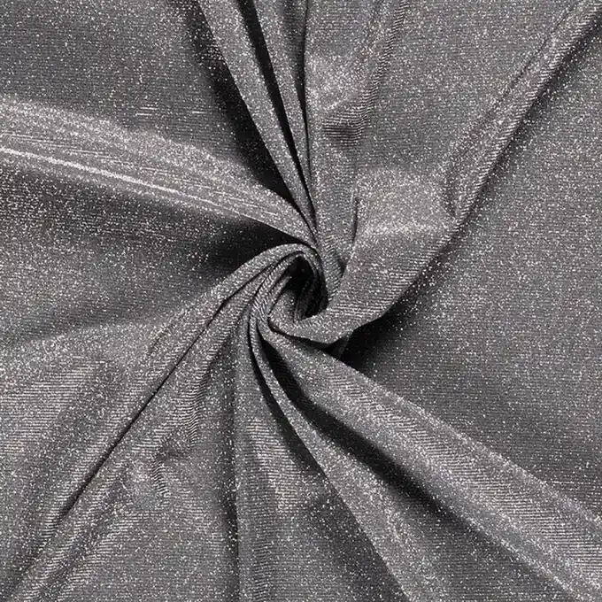 Paillettenstoff Stretch silbern Gratis Versand