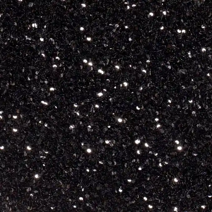 Limited Edition Strickstoff Stretch Pailletten 3D Schwarz