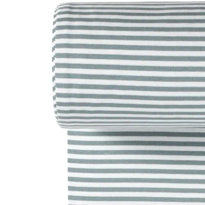 Im Trend Baumwoll-Elasthan Bündchen mit 5mm Streifen in Mandelgrün