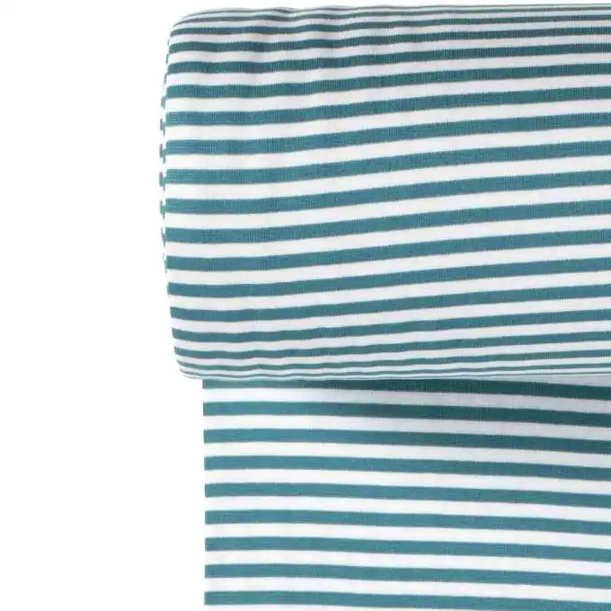 Baumwoll-Elasthan Stoffschlauch, 35 cm Länge, 5 mm Streifen – Entengrün Nur Für Kurze Zeit