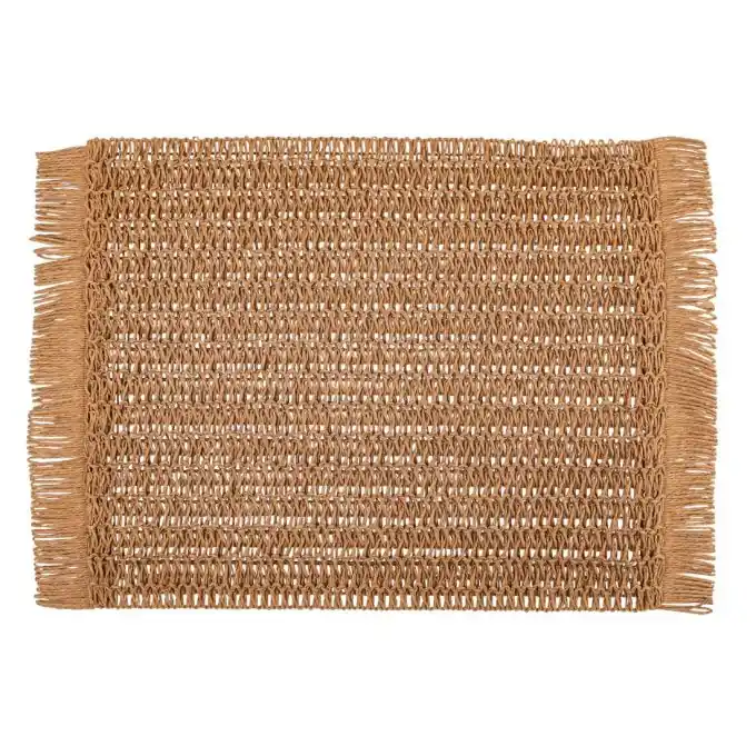 Original Tischset Raphia Fransen