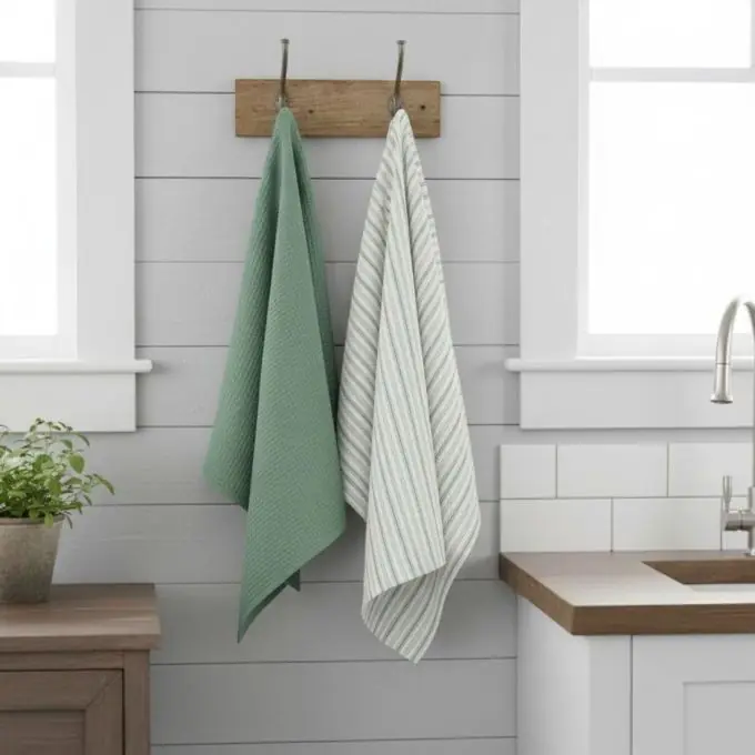 2er Set Geschirrtücher Essentiel Grün Echt