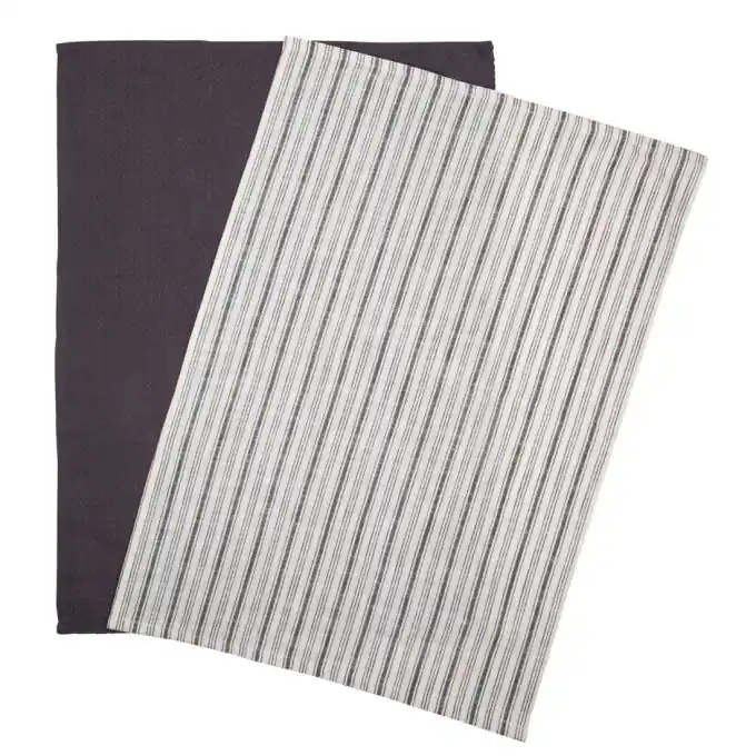 Bestseller 2er Set Geschirrtücher Essentiel Grau