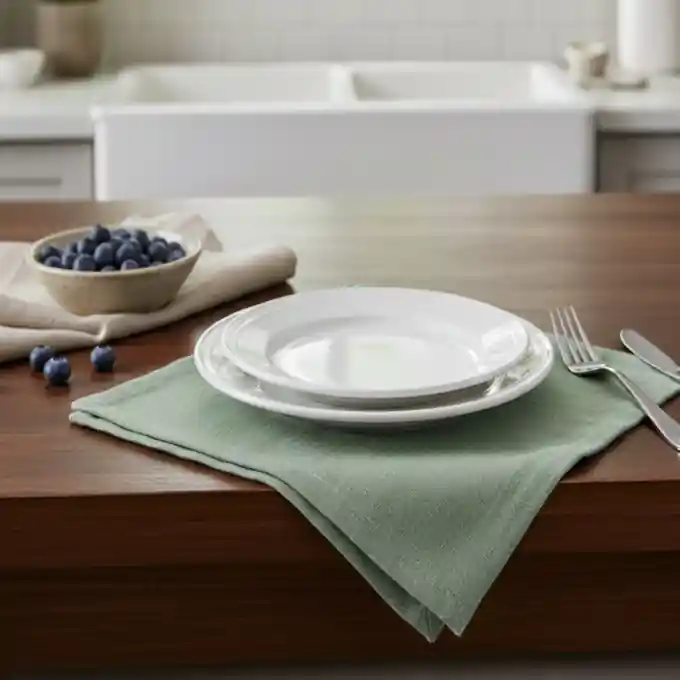 Schneller Versand Stoffserviette Essentiel Grün