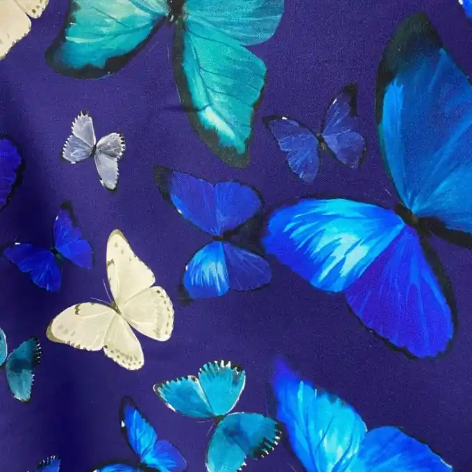 Hochwertig Dekostoff Baumwolle Polsterstoff Schmetterlinge – Thevenon