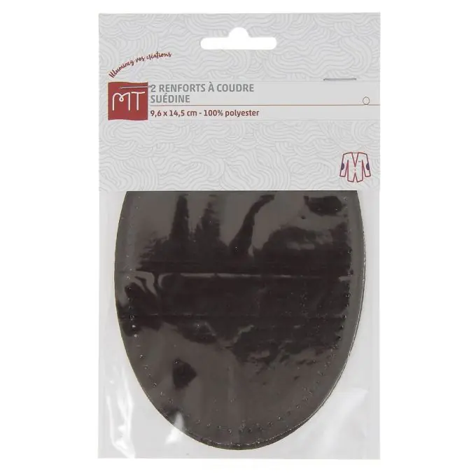 Begrenztes Angebot Braune Wildlederverstärkungen zum Nähen, 9,6 x 14,5 cm.