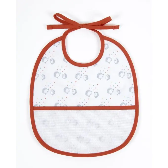 Personalisierbares Igel-Muster-Lätzchen für Babys ab 6 Monaten Preisreduziert