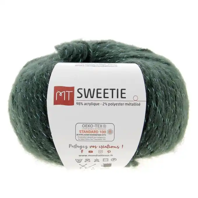Hochwertig MT Grüne Sweetie-Strickgarn mit metallisiertem Strickgarn