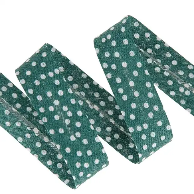 Markenprodukt Schrägband Punkte entenblau 20mm