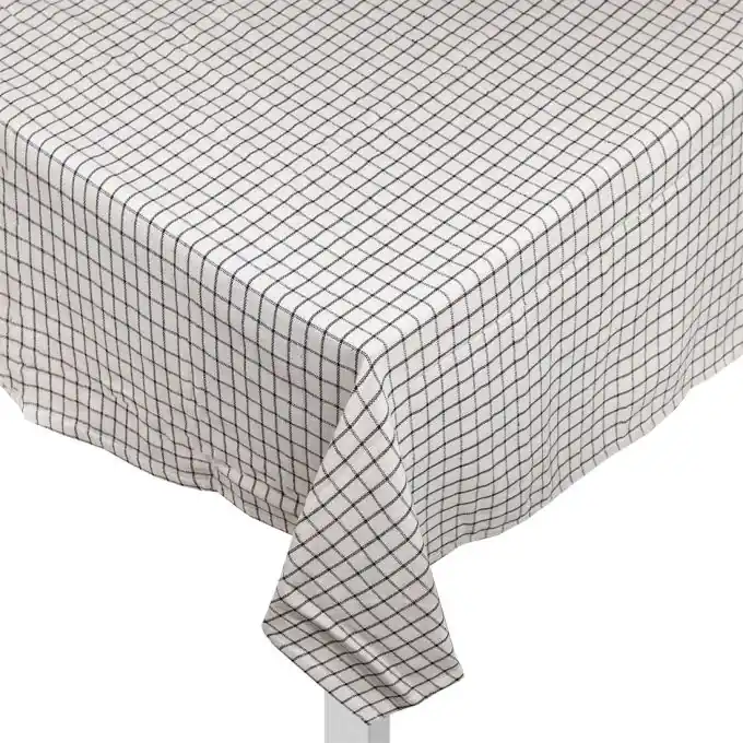 Letzte Chance Tischdecke weiß kariert rechteckig 150x250cm