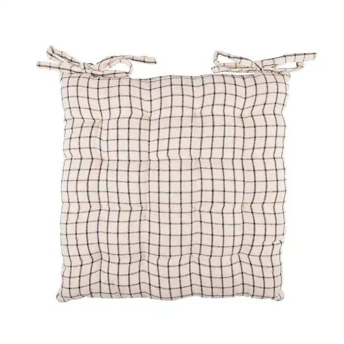 Stuhlkissen 40x40cm Kariert Weiß Limited Edition
