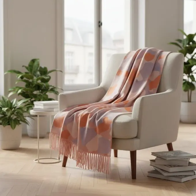 Decke Terrazzo rosa 130x170cm Meistverkauft