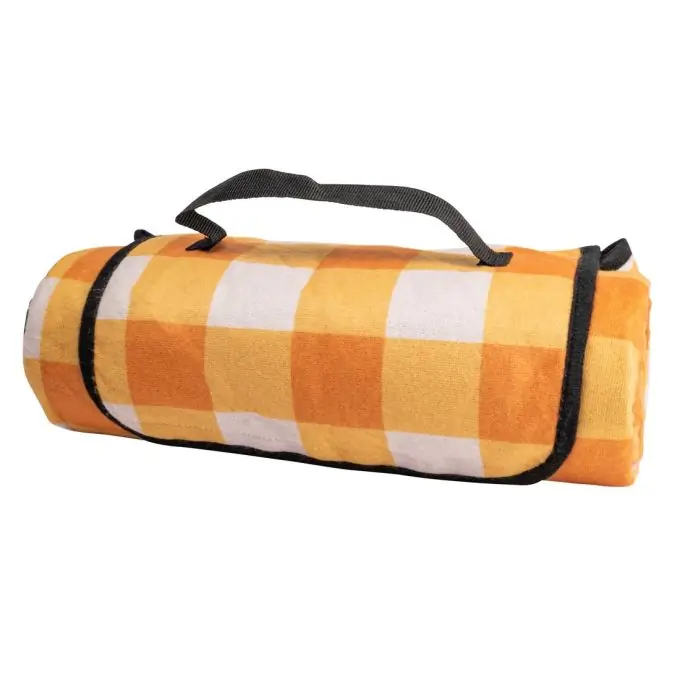 Günstig Picknickdecke Vichy gelb